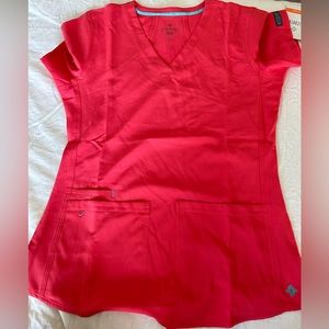 Med Couture Scrub Top - Coral